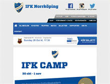 Tablet Screenshot of ifknorrkoping.se
